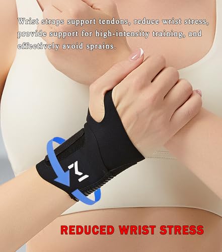 Image of 2 Pcs Compression Wrist Brace, Adjustable Wrist Support for Pain Relief, Tendonitis, Arthritis, Tear, Ultra-Thin Wrist Braces for Sports, Fitness, Weightlifting, Daily Use
