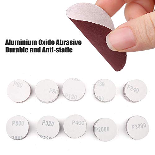 2 Inch Sanding Discs Kit, 100Pcs 60-3000 Grit Sandpaper With 1/4" Shank Backing Plate And Soft Foam Buffering Pad, For Drill Grinder Rotary Tool, Hook And Loop Sand Paper Assortment Pack #TOP5