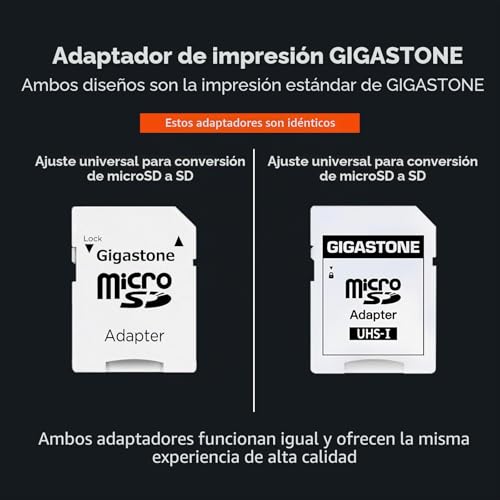 Tarjeta Micro SD GIGASTONE 256GB con lector USB C 4K Pro MAX para dron DJI 4