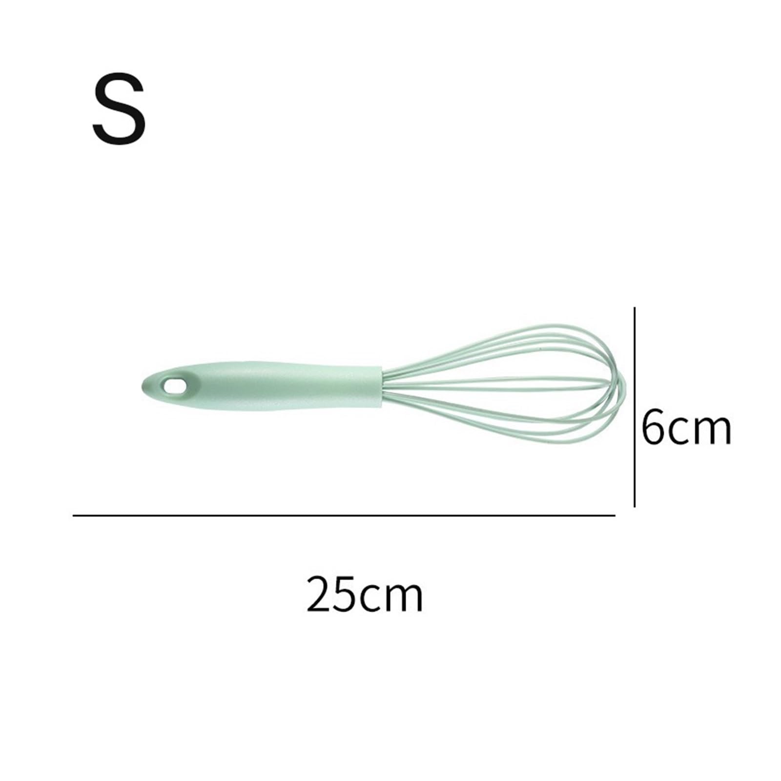 Batidor manual de huevos - globo silicona que ahorra espacio for uso en la cocina(2pcs Green 10 12in)