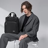 SUCIKORIO Torba Na Ramię Dla Mężczyzn Duża Wielokieszeniowa Laptop 14 Cali 28x33x10cm Wodoodporna Torba Czarny Oxford Sling Crossbody Bag Torba Męska Z Górnym Uchwytem Do Pracy, Podróży