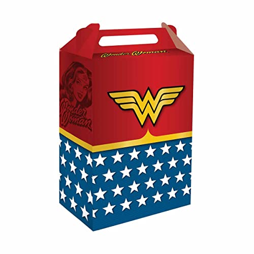 Caixa Surpresa Mulher Maravilha Festcolor Vermelho/Azul