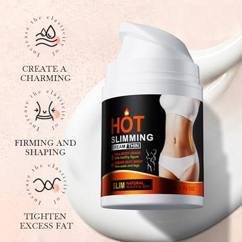 Anti Cellulite Creme, Fettverbrennungscreme, Straffende & Schlankheitscreme, Straffende Körpercreme für Taille, Bauch & Gesäß, Schlankheitscreme zur Fettverbrennung für Damen & Herren
