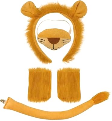 Fartoni Disfraz de León con Diadema, Guantes y Cola para Niño o Niña - Accesorios para Disfraces de Animales | Ya disponible en tu tienda friki favorita! En mundofriki.es!