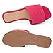 Herstyle Women’s Knit Flat Sandals 2025 – Dressy Casual Slip-On Fashion Sandals with Memory Foam, Square Open Toe Single Band Slides for Summer, Travel & Daily Comfort, FuchsiaKN, Size 10.0, Melvin