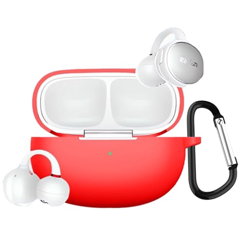 For EarFun Clip �P�[�X�yDKEYIT�z�V���R�[���P�[�X EarFun Clip �ی�J�o�[ �����[�d�\ �S�ʕی� �h�� �h�o �y�� �J���r�i�t�������h�~ �L�Y�h�~ �ϏՌ� (���b�h)