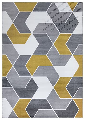 Image of Modern Handmade Woolen Carpet for Living Room Bedroom and Hall Size 6 x 9 Feet Color Multi
