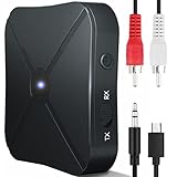 Conecte dos dispositivos: el transmisor 2 en 1 está equipado con una función de doble enlace, por lo que puede disfrutar de su música, películas o series de TV favoritas no solo solo, sino también con sus amigos o con su pareja. Si por alguna razón no puede hacer ruido en casa pero quiere ver algo juntos en la televisión, conecte dos pares de auriculares inalámbricos y disfrute de un sonido claro.