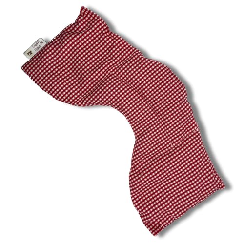 Franzis Nähstube I Dinkelkissen I Nackenkissen I kariert rot I 100% Baumwolle I Körnerkissen I bei Verspannungen oder Schulter- und Nackenschmerzen I