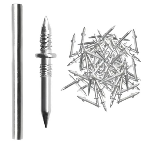 Clavos de doble cabeza para zócalo, 800 piezas, acero carbono, resistente al óxido, para madera sólida y molduras miniatura 2