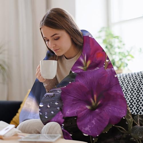 Couverture microfibre de luxe violette : douceur et élégance pour lit - 8