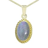  Kette mit Anhänger - Julie - Gold 333/000 - Opal-Triplette