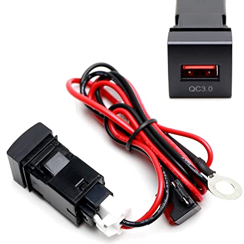 Puerto de carga USB 3.0 con luz LED azul para panel 22.8x22.5mm miniatura 1