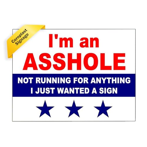 Work House Signs I'm A NOT Running for Anything President Yard Sign Road Sign with Stand