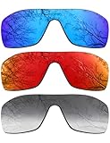 ToughAsNails 3 Pair Polarized Replacement Lenses for Oakley Batwolf OO9101 Pack-IFG9