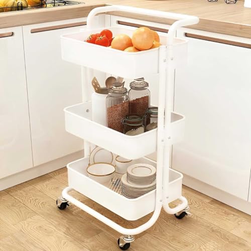 Carrinho Organizador De Banheiro Lavanderia Estante Fruteira Cozinha Armazenamento Multiuso Pratelei