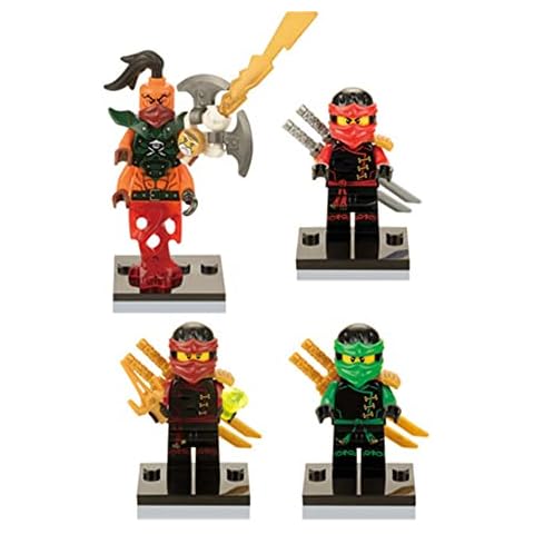 ZHTBATE 4 Pcs Minifigures advent calendar collection Mini Figure set series custom Collectible Minifigure for all Brick Compatible with ninjago Cover