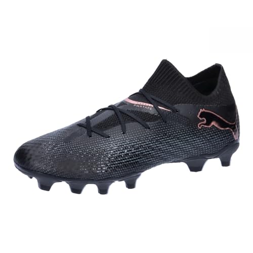 PUMA Men Future 7 Pro Fg/Ag Zapatos de fútbol, Black Copper Rose Metallic, 44 EU