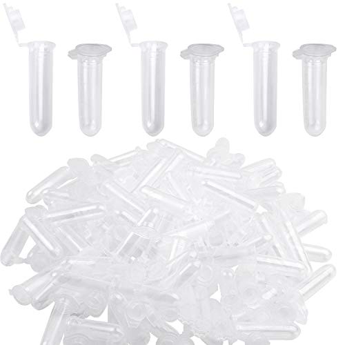 BronaGrand 100pcs 2mL Plastic Vial Tube Sample Storage Container Fragrance Beads Liquid