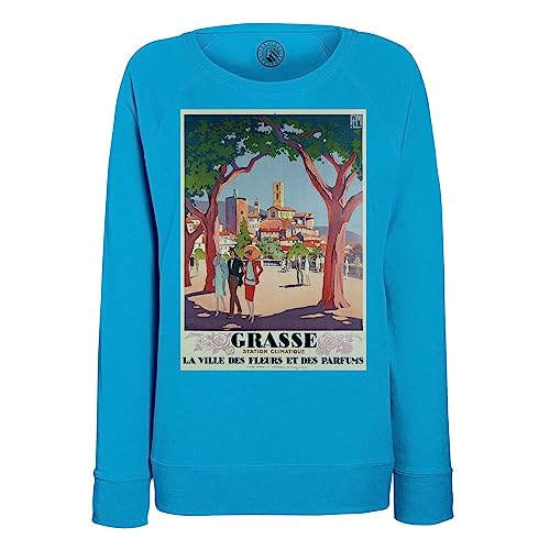 Sweatshirt Femme Grasse France au style poster vintage art déco des années 30