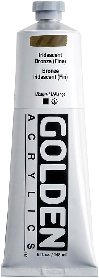 GOLDEN Heavy Body Acrylics, Iridescent Bronze (Fine), 5 fl. oz. Tube, Professional Acrylic Paint, Opaque