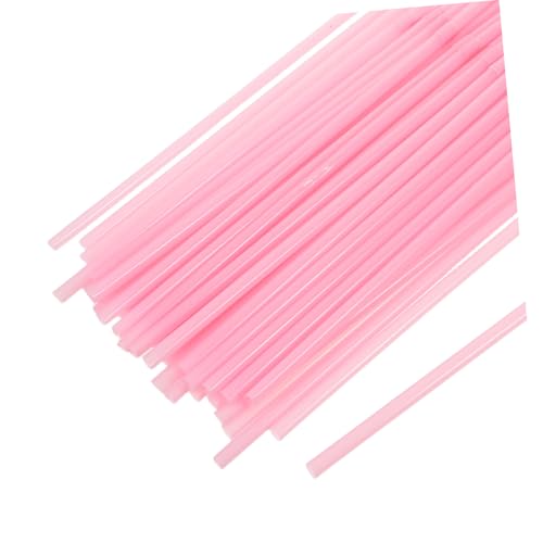 200 pitillos flexibles de plástico rosa de 21.10 cm miniatura 3