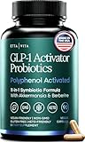 GLP-1 Activator Probiotic Supplement for Weight Loss, Gut Health, Energy & Metabolic Support – Akkermansia, Berberine, Gymnema, Resveratrol, EGCG & Hops – Appetite Control for Women & Men – 90Capsules