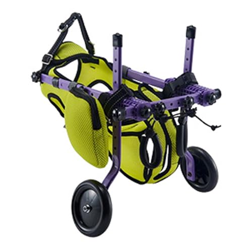 Fauteuil roulant pour chien handicapé arrière - Chariot jaune de marche