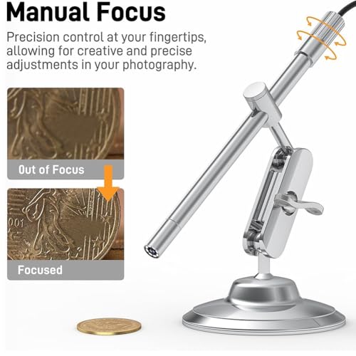 Support de microscope numérique portable en métal pour pièces de monnaie - 6