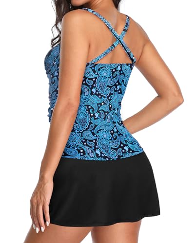 Image of Talisea Womens Tankini Bathing Suits with Skirt Two Piece Tummy Control Swimsuits Ladies Swimwear