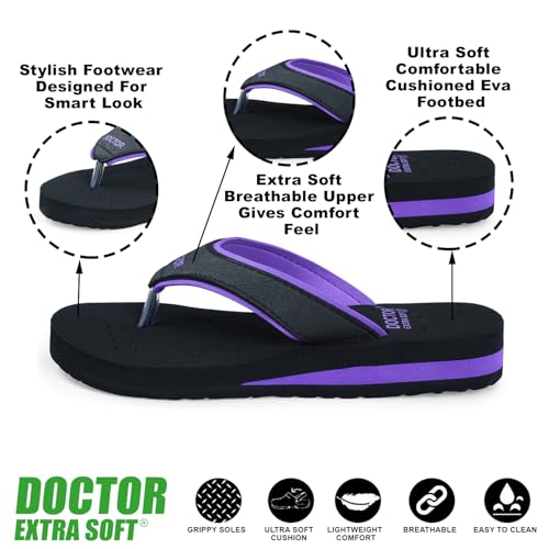 Care Diabetic Orthopedic Pregnancy Flat Super Comfort Dr Flipflops and House Slippers For Women's and Girl's D-182