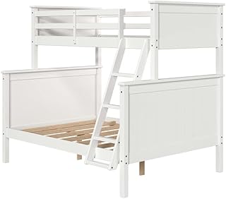 Linon Tilda Wood Twin Over Full Bunk Bed in White