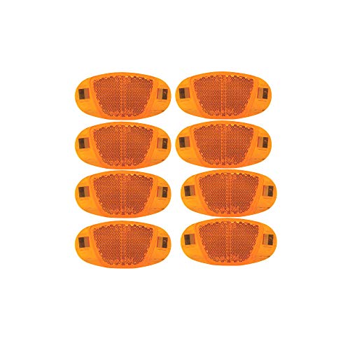 Black Dingo Cycling Products BDCP 8er Set Speichenstrahler Reflektoren StVZO zugelassen mit Stahlclipse Seitenstrahler Cover