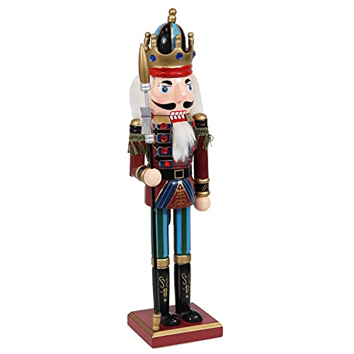 Sunnydaze Gustav The Great 15-Inch Indoor Christmas Traditional Wooden Nutcracker Decor Statue #TOP6
