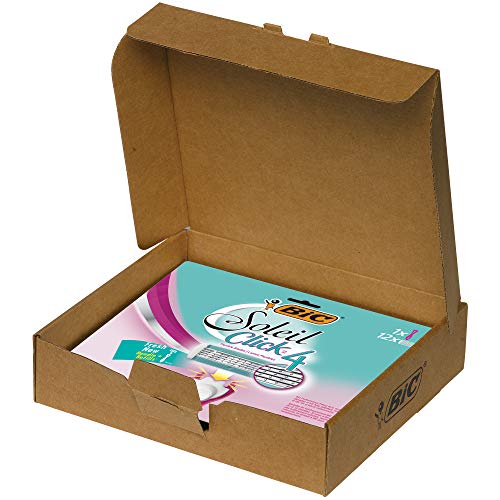 Bic Soleil Bella Click Women's 4-Blade Disposable Razor, 1 Handle And 12 Cartridges #TOP4