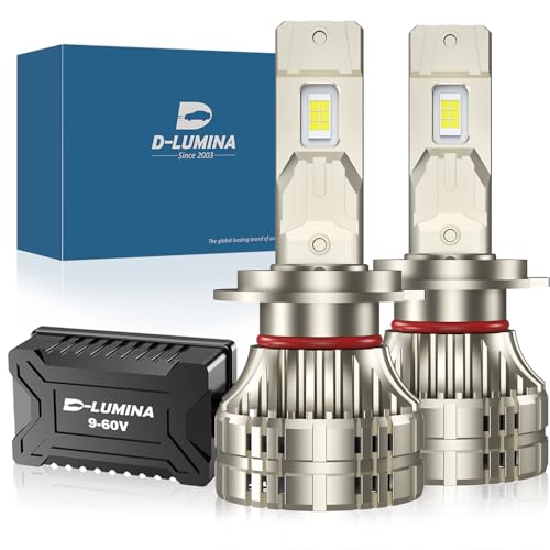 Faros H7 LED D-Lumina para viajes nocturnos seguros en coche y camión con visibilidad 6500K