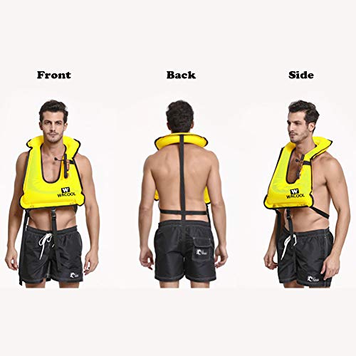 Wacool Inflatable Snorkel Diving Swimming Scuba Vest Jacket For Adult Youth Kids (Adult, Neon Green) #TOP4