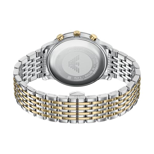 Montre Emporio Armani acier inoxydable bicolore chronographe étanche pour homme - 5