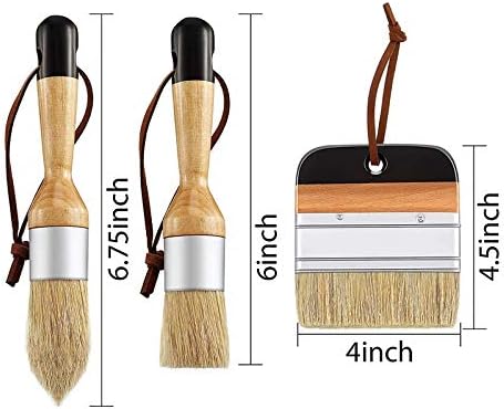 Paint Brushes,Angle Brushes,Paint Tools, Paint Brush Chalk and Wax Paint Brushes Bristle Stencil Brushes for Wood Furniture Home Wall Decor