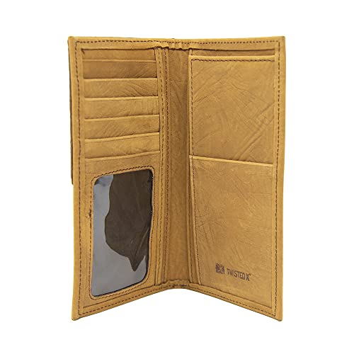Twisted X Leather Elephant Embossed Rodeo Wallet with Overlay (Tan)4