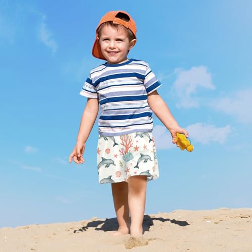 Short de bain pour garçons de 4 à 13 ans avec tissu intérieur doux