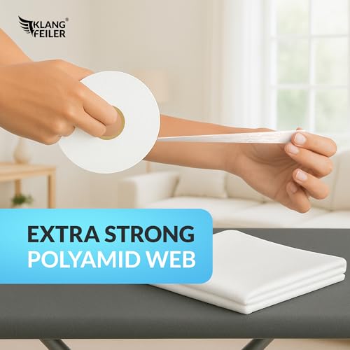 Klangfeiler® Hemming Tape 30 Metres I Extra Strong I Ironing Tape for Ironing I Ironing Adhesive Curtains Hardine Better Than Sewing Hemmed Fleece - Image 3