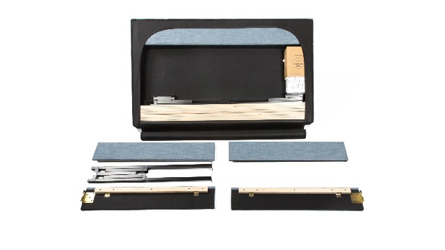 Letto Zinus Shalini 80x190cm - Piattaforma Imbottita, Grigio