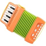 Glixoft Acordeón De Botones para Niños 8 Acordeón Bajo Pequeño Acordeón De Juguete Instrumento Musical Educativo para Principiantes Niños En Edad Preescolar