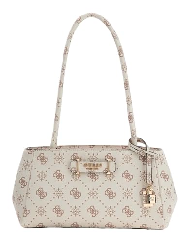 Sac à épaule GUESS Carrie Logo sac à main cabas femme écru motif Vanilla original
