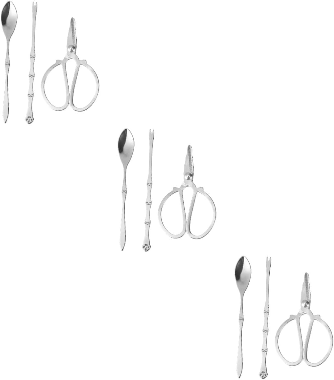 LABRIMP 3sets Seafood Crab Tools Set Stainless Steel Crab Crackers Forks and Scissors for Essential Kitchen Tools for Home and Restaurant Use