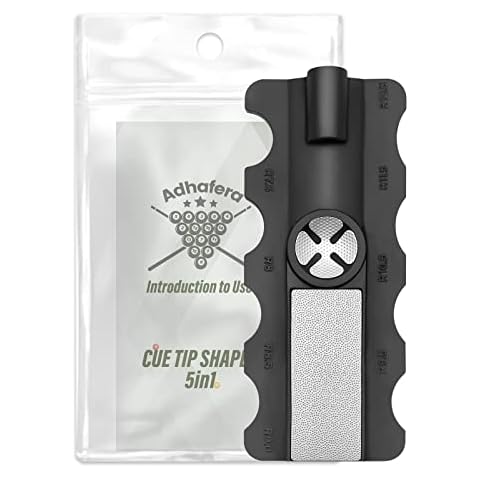 Adhafera Cue Tip Shaper, 5 in 1 Snooker Tip Shaper for Effective and Rapid Repair Cue Tip Cover
