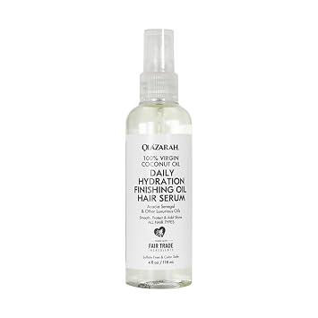 Coconut Oil Daily Hydration Hair Serum - Nourish, Repair, and Shine | Lightweight, Non-Greasy Formula | Natural Hair Care Treatment, 4 Fl.oz.