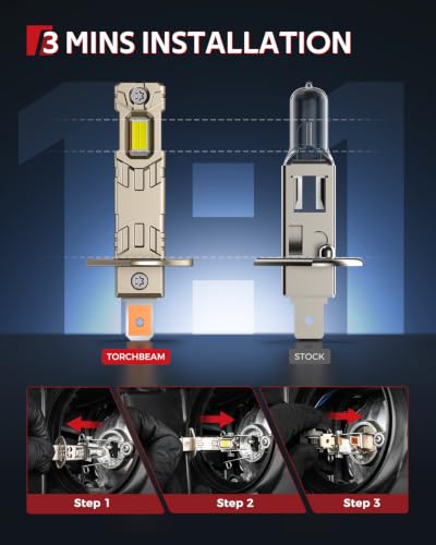 Image of Torchbeam H1 H7 LED Fog Bulbs Combo Kit, 180,000LM Super Bright, 4-Pack Set