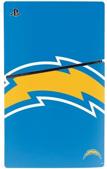 Skinit Decal Gaming Skin Compatible with PS5 Slim Digital Edition Console - Officially Licensed NFL Los Angeles Chargers Large Logo Design